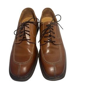 Classic Brown Leather Men's Derby Shoes